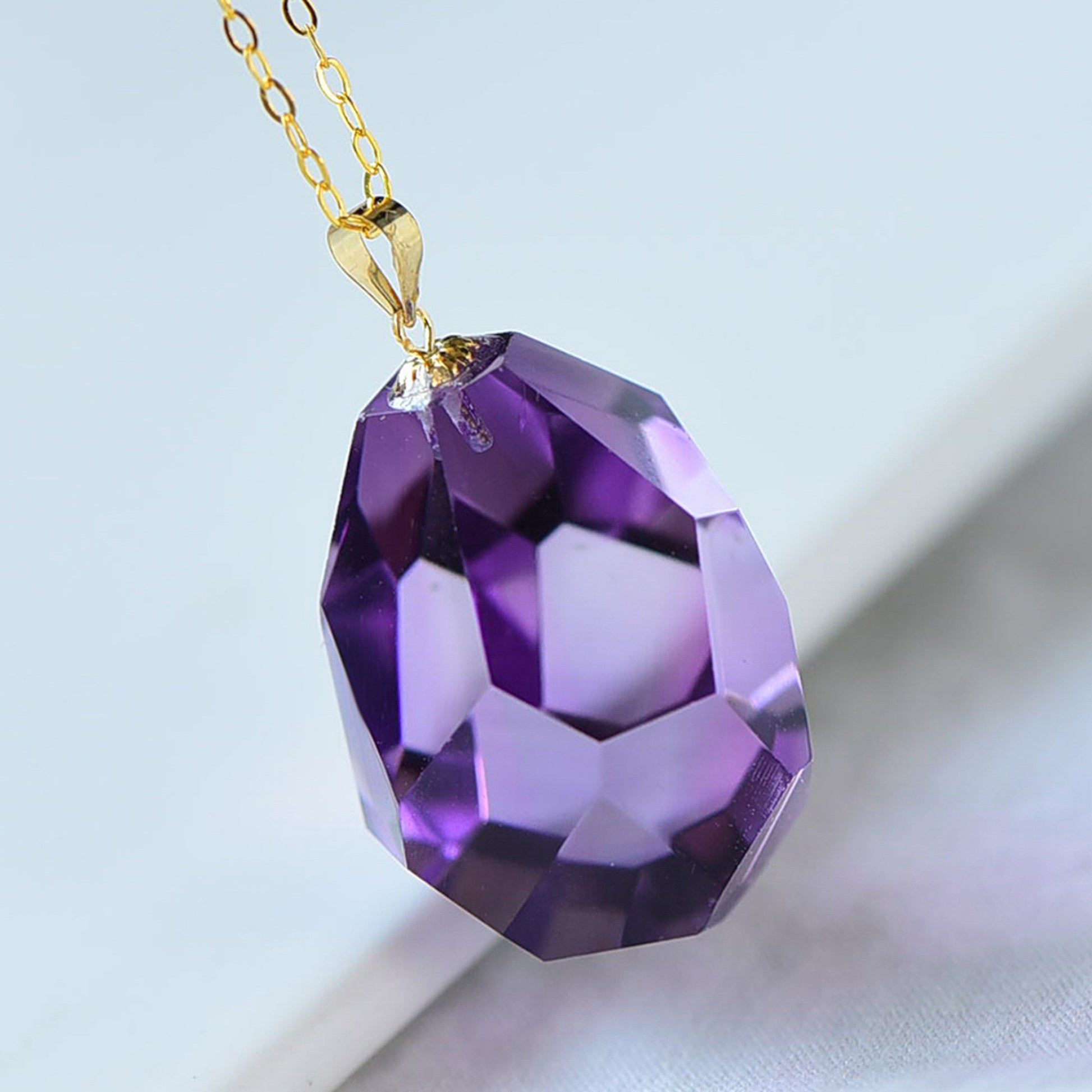amethyst crystal necklace